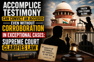 Accomplice Testimony Can Convict an Accused Even Without Corroboration in Exceptional Cases: Supreme Court Clarifies Law