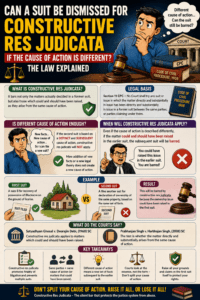 Can a Suit Be Dismissed for Constructive Res Judicata If the Cause of Action Is Different? The Law Explained