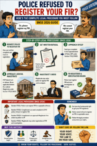 Police Refused to Register Your FIR? Here’s the Complete Legal Procedure You Must Follow (BNSS 2026 Guide)