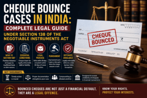 Cheque Bounce Cases in India: Complete Legal Guide Under Section 138 of the Negotiable Instruments Act