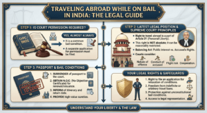Can a person travel abroad while on bail in India? Learn whether court permission is required, the latest legal position, Supreme Court principles, passport issues, bail conditions, and your legal rights!