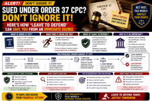 Sued Under Order 37 CPC? Don’t Ignore It! Here’s How ‘Leave to Defend’ Can Save You From an Immediate Decree