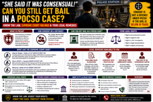 “She Said It Was Consensual!” Can You Still Get Bail in a POCSO Case? Know the Law, Court Rulings & Your Legal Remedies